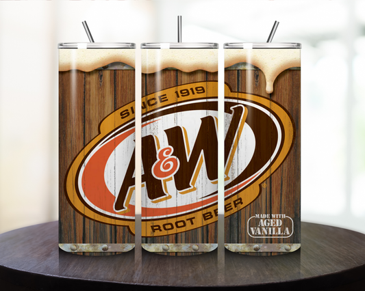 AW rootbeer printed tumbler - Tumbler Kraze