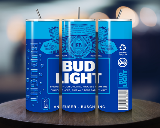 Bud Light Printed Tumbler - Tumbler Kraze