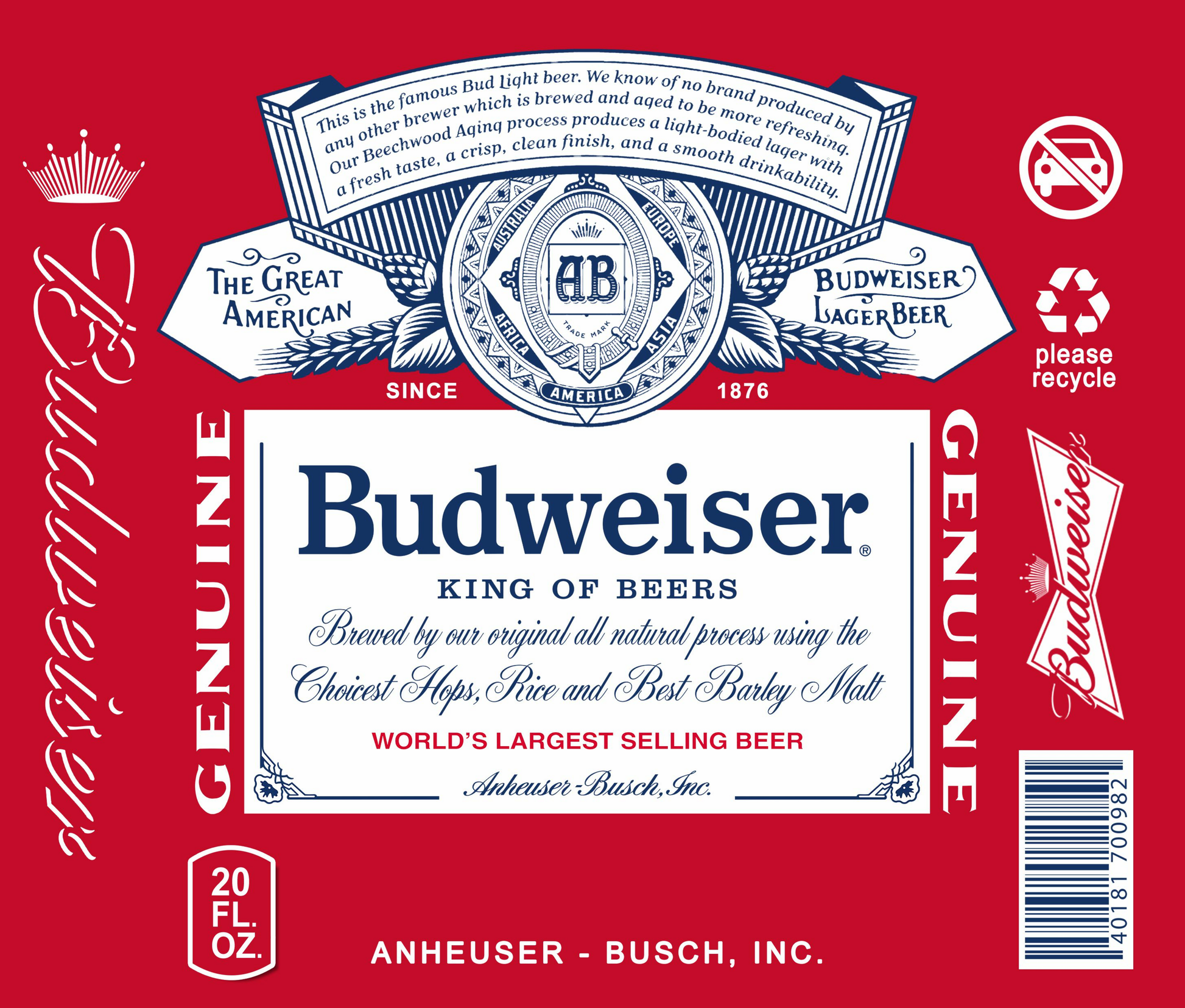 Budweiser Printed Tumbler - Tumbler Kraze