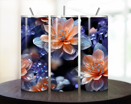 Purple Ora Floral Tumbler - Tumbler Kraze