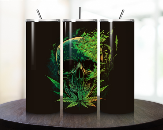 Cannibis Skull - Tumbler Kraze