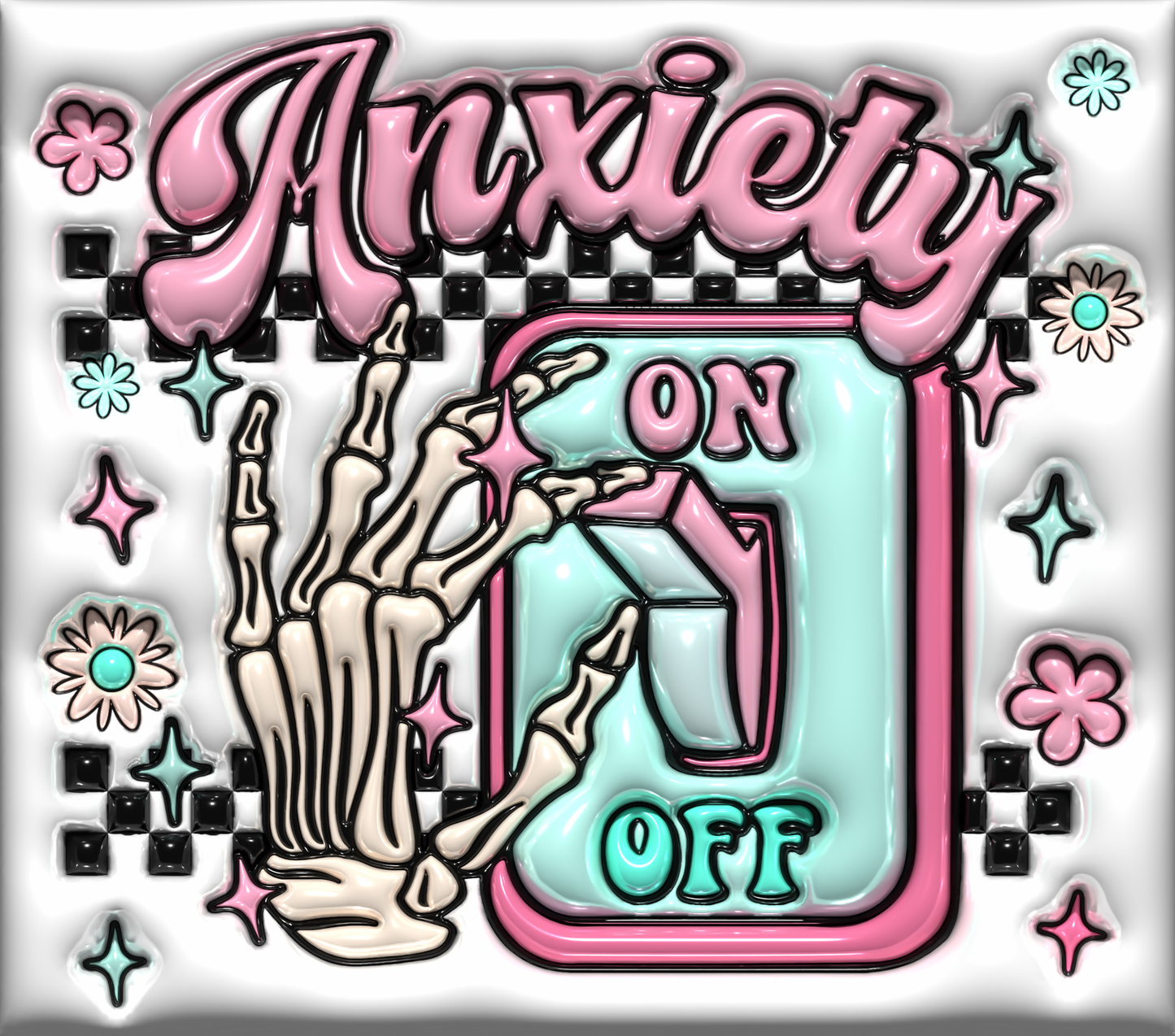 Funny Quote Tumbler(Anxiety on Anxiety off) - Tumbler Kraze