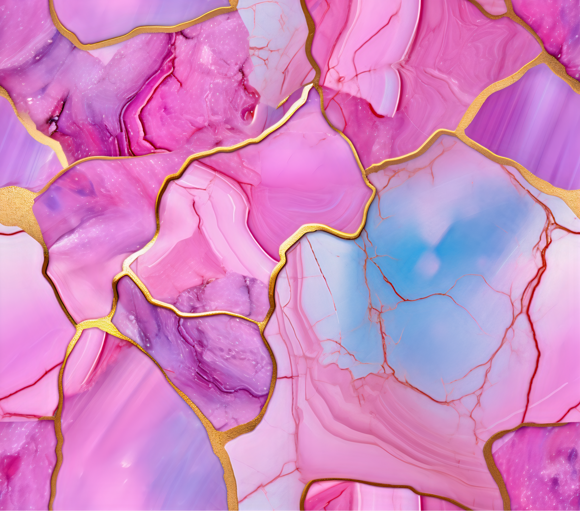 Pink Marble Printed Tumbler - Tumbler Kraze